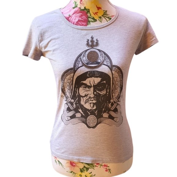 USA Print Graphic Grey T-shirt Size S - Picture 3 of 14